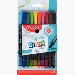 Set of 10 assorted Graph Peps marker pens