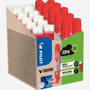 Pack de 10 marqueurs V-Board Master + 10 recharges rouges