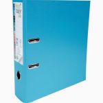 Classeur à levier en plastique PREM'TOUCH format A4 maxi dos 5 cm bleu clair