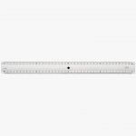 Flat Measuring Ruler, 40 cm, Dual Bevel Edges