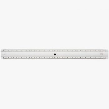 Flat Measuring Ruler, 40 cm, Dual Bevel Edges