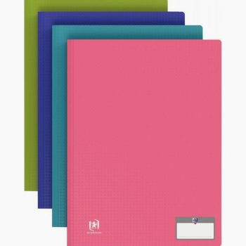 Carton de 10 protège-documents MEMPHIS 20 pochettes fixes 40 vues couleurs modernes assorties