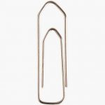 Boîte de 100 trombones 32 mm bout chevron nickelé