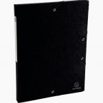Boite de classement Exabox Scotten en carte lustrée, dos 25 mm, noir