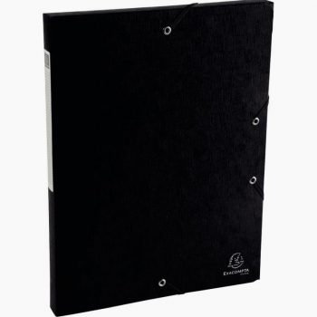 Boite de classement Exabox Scotten en carte lustrée, dos 25 mm, noir