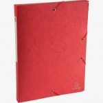 Exabox Scotten Glossy Cardboard Filing Box, 25 mm Spine, Red