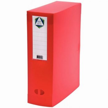 Boite de classement en polypropylène, dos 100 mm, coloris rouge