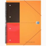 Cahier orange Oxford Notebook 160 pages format A4+ 80g 23 x 29,7 cm Ligné 6 mm