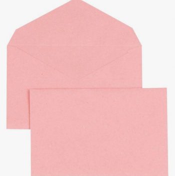 Pack of 500 recycled pink election envelopes 90x140 mm, 80 gsm