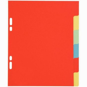 Jeu de 6 intercalaires à touches neutres 17x22 cm carte lustrée 225 g couleurs assorties