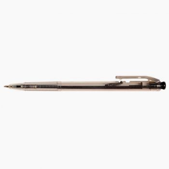 Stylo corps transparent rétractable noir