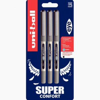 3 rollers Eye pointe moyenne 0,7mm noir Uni-ball
