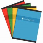 Conquerant Notebook with Assorted Colors, 192 Sheets, 24 x 32 cm, 70gsm Seyès Ruled