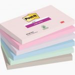 Set of 6 Super Sticky Post-it Notepads, 90 Sheets Each, 76x127mm, Soulful Series