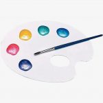 Palette en plastique forme ovale 1 trou