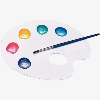 Palette en plastique forme ovale 1 trou