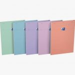 Bloc OXFORD SMART 80 feuilles, format A4, quadrillé 5x5, coloris pastel assortis