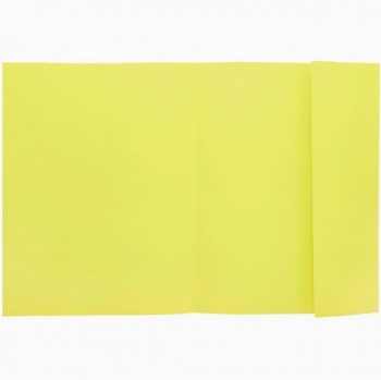 Pack of 100 single-flap folders 160gsm 24x32 cm canary yellow