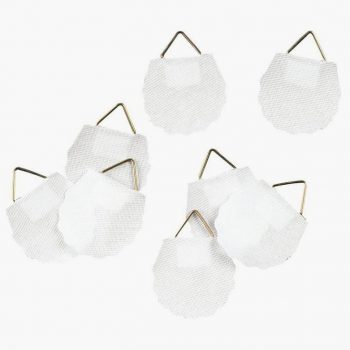 Pack of 10 self-adhesive, fabric-reinforced coaster clips