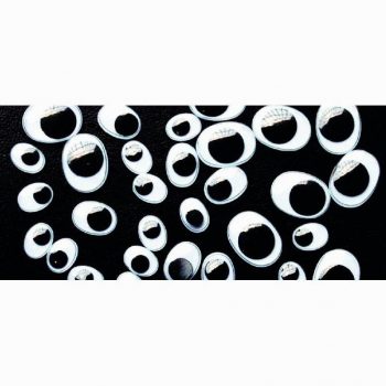 Pack of 100 self-adhesive oval googly eyes