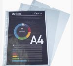 Pack of 50 Smooth PP Punched Pockets Quick Doc A4 Crystal by Exacompta