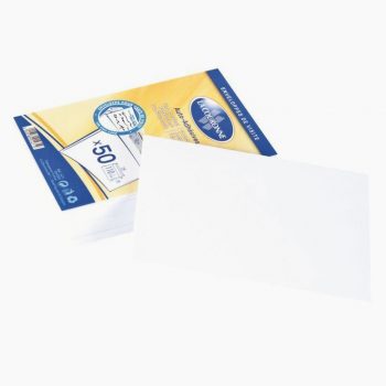 Pack of 50 business envelopes 90x140 mm, 110g, with silicon strip