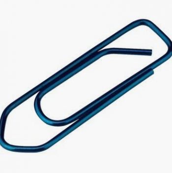 Pack of 100 multicolored 25mm paper clips