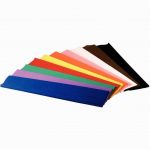 Set of 10 fire-resistant crepe paper sheets, assorted colors, 250x50cm