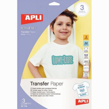Set of 3 A4 Transfer Paper Sheets by APLI