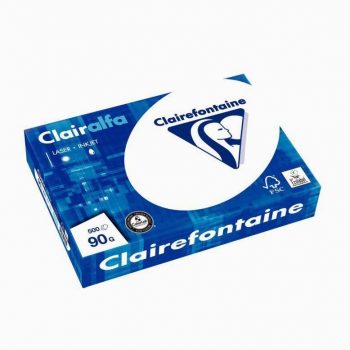 Pack of 500 sheets of 90gsm A4 white paper CLAIRALFA