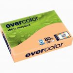 Pack of 500 sheets of EVERCOLOR A4 salmon recycled paper, 80gsm