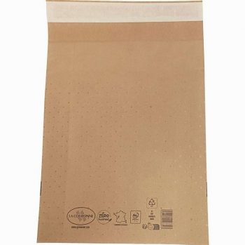 Pack of 50 air bubble padded paper envelopes 150 x 250 mm with 60 mm gusset