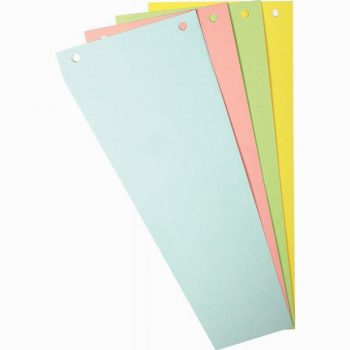 Paquet de 100 fiches intercalaires trapézoïdales FOREVER 180g, coloris assortis