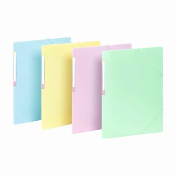A4 Elastic Folders Multicolor Pastel Selection