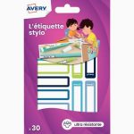 30 pen labels blue/green - 50x10 mm