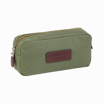 School Pencil Case - Army Style - Single Compartment