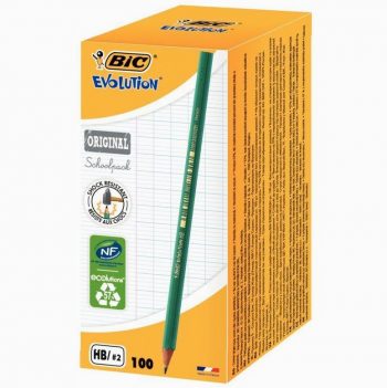 Pack of 100 Evolution HB pencils with 5 extra free