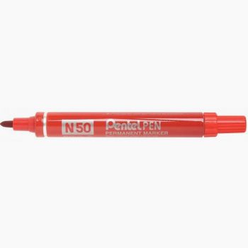 Set of 12 Pentel N50 Red Permanent Markers