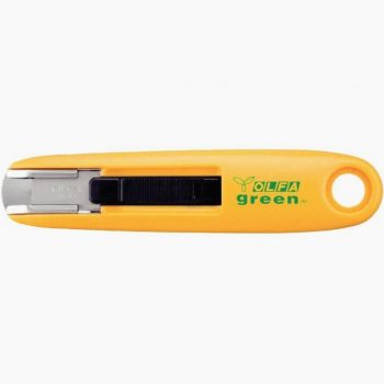 Ouvre carton de sécurité de poche Lame auto rétractable de forme trapézoidale petit modèle 12,5 mm