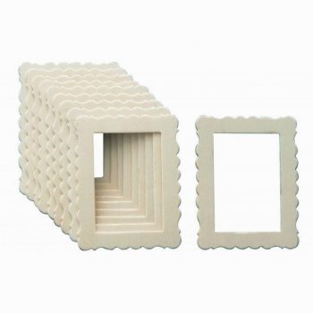 Set of 10 wooden rectangular picture frames