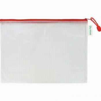 Pochette à zip A4 paysage rouge