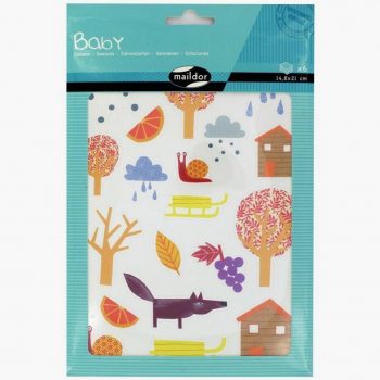 Pochette de 123 maxi gommettes thème : Les 4 saisons, adhésives repositionnables