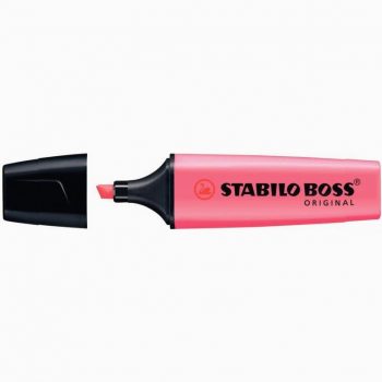 Boite de 10 surligneurs STABILO BOSS pointe biseautée rose