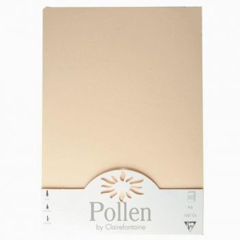 Pack of 50 Pollen Clairefontaine Sheets, A4 Size 21 x 29.7 cm, 160gsm Ivory