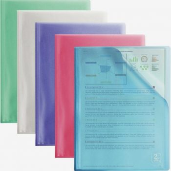 Polypropylene Presentation Folder 2ND LIFE with 40 Sleeves / 80 Views for A4 Documents, Assorted Colors