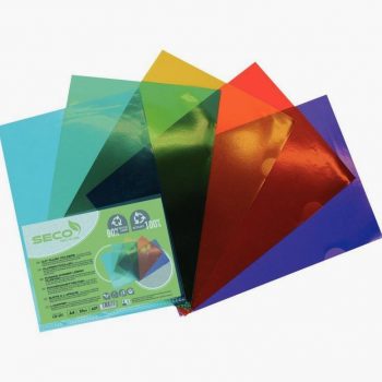 Pack of 25 assorted colored polypropylene corner sleeves, recyclable