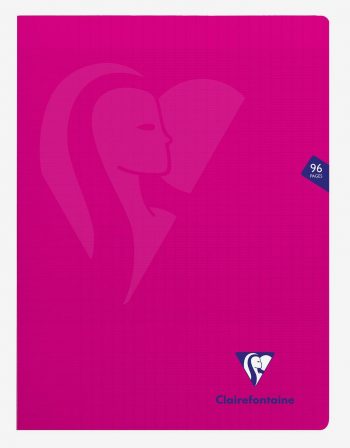 Clairefontaine Mimesys Polypropylene Notebook 24x32cm 96 Sheets Séyès Ruled Pink