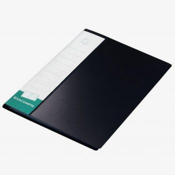 Up-line Rigid Polypropylene Display Book, 60 Pockets, Black