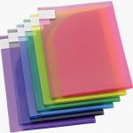 Paquet de 12 chemises coin de présentation double poche en polypropylène, coloris assortis