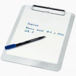 Plaque porte bloc cristal incolore pour format A4